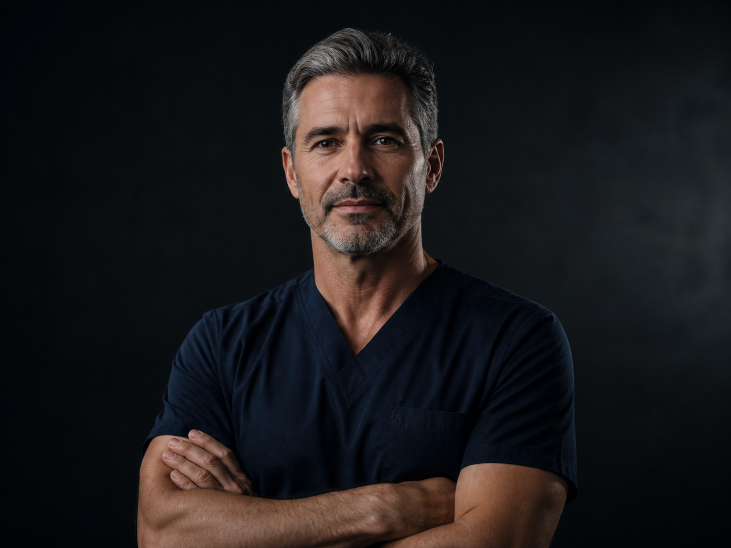 AI concept portrait representing an experienced concierge physician.